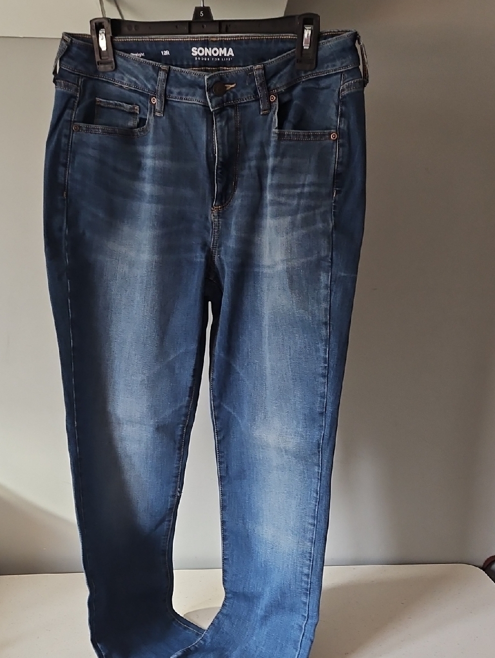 SONOMA Women's Medium Blue Straight-Leg Stretch Jeans